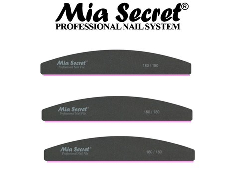 Fila de uñas profesional Mia Secret media luna negra 180/180 100/100 - elige la tuya - Imagen 2 de 3