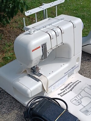 Nähmaschine Overlock COVERLOCK JANOME 1000 CP Guter Zustand!