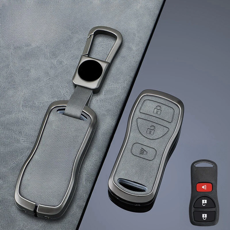 Funda Carcasa Llavero Coche Aleación Zinc Cuero Para Nissan Frontier Sentra 350Z Xterra Foto 3 de 4