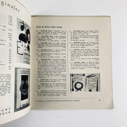 LIBRAIRIE PIERRE À FEU, CATALOGUE N°1 . MAEGHT ÉDITEUR, 1949 . RARE EPHEMERA - Bild 6 von 8