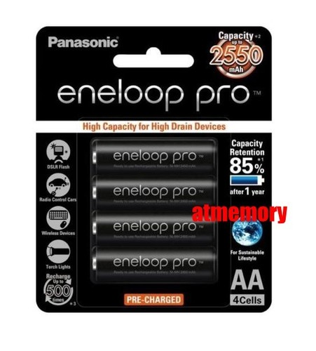 לקט מציאות עם קופון 25% באיביי! 38 Panasonic-Eneloop-Pro-2550mAh-AA-Precharge-NiMH-Rechargeable-Battery-Sanyo