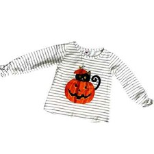 CR Kids Halloween Long Sleeve Pumpkin Top 2T Toddler Girls