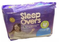 Sleep Overs Absorbent Overnight Underwear Size Youth XL Factory Sealed 22 Pair