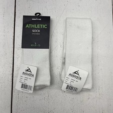 High Five White Athletic Socks Knit Crew Socks XS 5-7 Fits Toddler Shoe Size 3-9