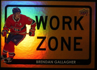 2021-22 21/22 Upper Deck Work Zone WZ-26 Brendan Gallagher Montreal Canadiens