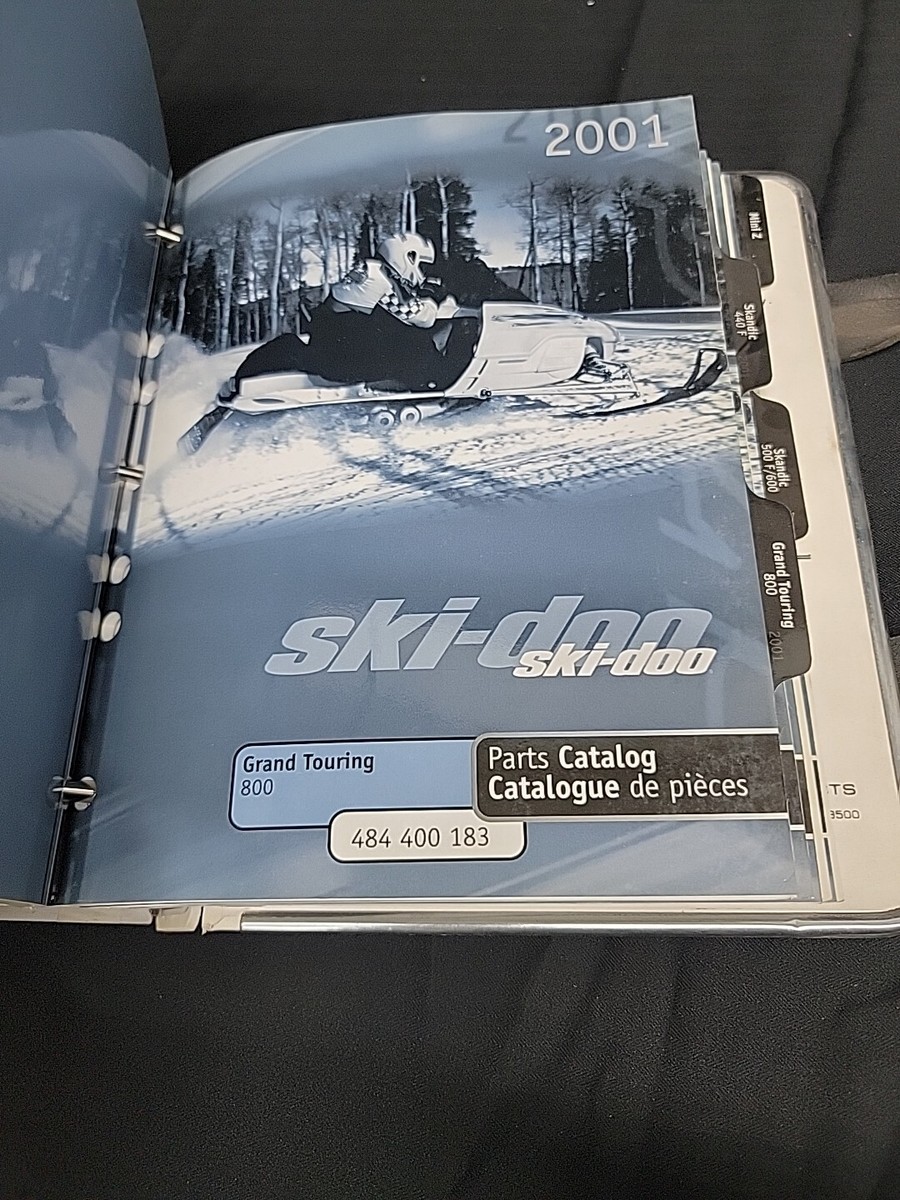 2001 SKI-DOO SNOWMOBILE PARTS MANUALS LOT IN BINDER MXZ MACHZ