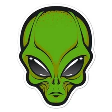 Alien UFO, Vinyl Decal Sticker, Indoor Outdoor, 3 Sizes, #7886