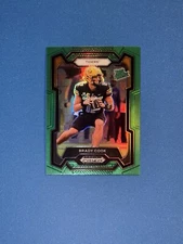 2024 Panini Prizm Draft Picks Green Prizm Brady Cook Rated Prospect RC #187