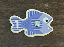 Melissa  Doug Catch Count Wooden Fishing Game Replacement Blue Wood Fish 1