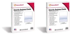 2 Reams DocuGard Security Business 1000 Checks Standard Marble Bottom Blue 2pk