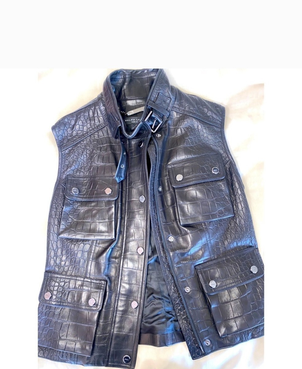 Ralph Lauren Black Label Leather Vest Org. $2795 | eBay Ralph Lauren Black Label Leather Vest Org. $2795 | eBay
