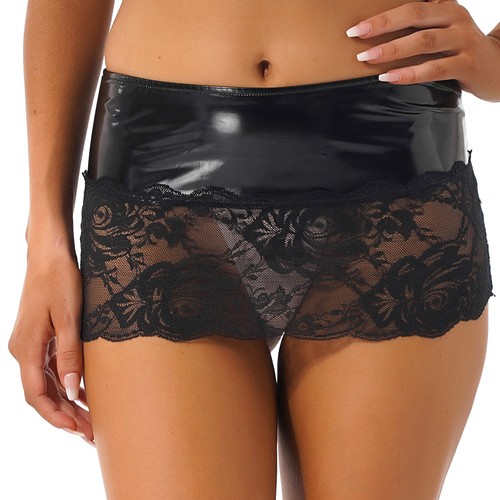 iEFiEL Sexy~Women Micro Mini Skirt Patent Leather Lace Bodycon Party AU - Picture 10 of 19