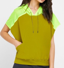 Nike Womens Top Tech Pack Hooded Training X/Small Olive Yellow AR3047-390