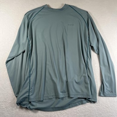 Chemise De Pêche Simms Solarflex Homme, Bleu Moyen, UPF 50, Manches Longues (taille M)