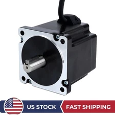 4.8Nm Nema 34 Stepper Motor 80mm 6A 14mm Key-way Shaft 4 Wires w/1m Cable CNC
