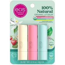 EOS 100% Natural Lip Balm Trio Vanilla Bean, ...