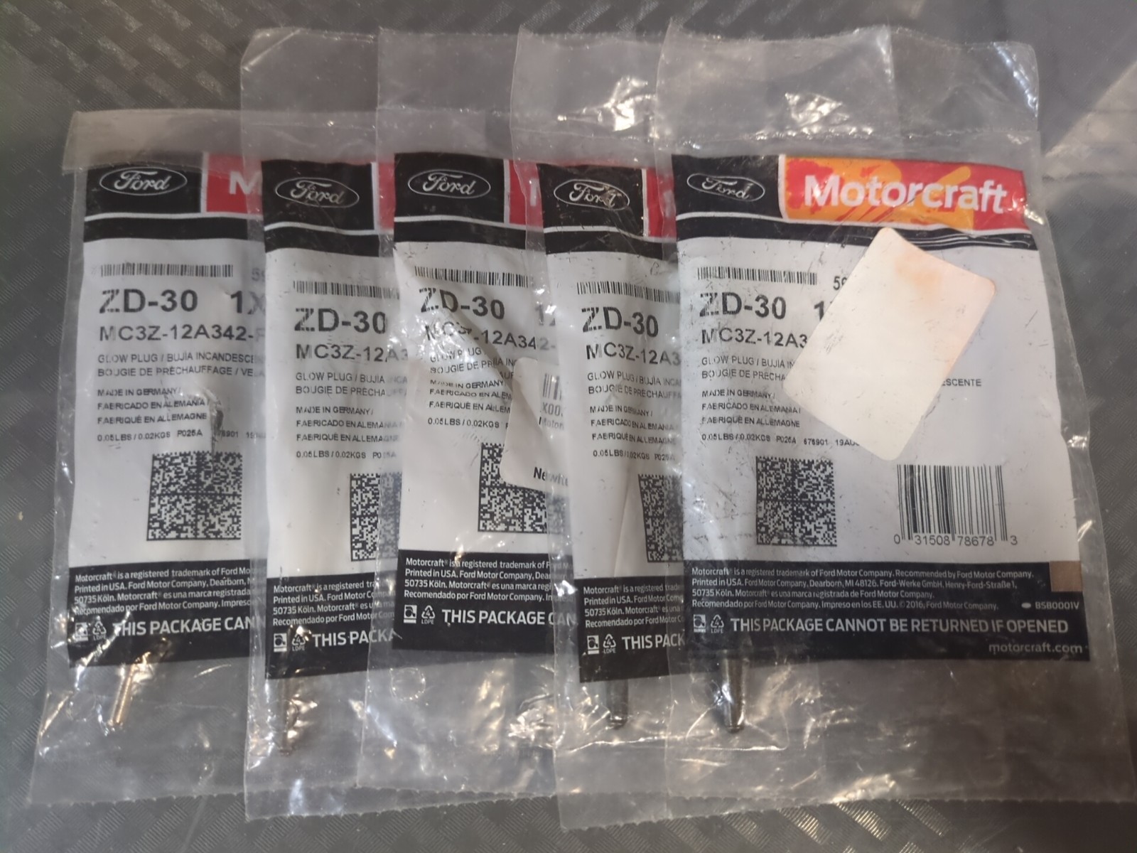 5x 19942003 7.3L Powerstroke Glow Plugs Motorcraft Ford ZD-30 MC3Z-12A342-F #4