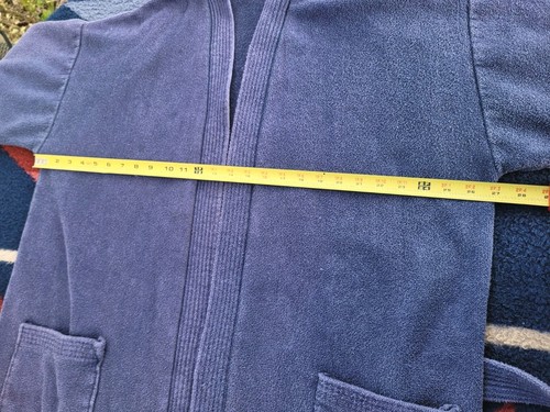 Vintage Givenchy Active Robe Men's OSFA Blue Cotton Long Bathrobe - Picture 8 of 9