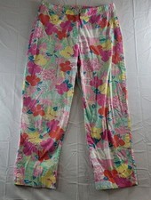 Lilly Pulitzer Pants Women's Size 6 Multicolored Floral Bird Hawaiian Vintage