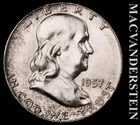 1957 Franklin Half Dollar - Choice Gem Brilliant Unc+++  Lustrous  #L6218