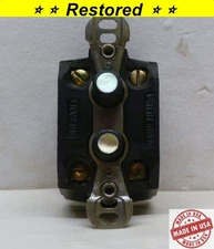 💡Vintage Push Button Light Switch, 3-Way Porcelain w/ Mother-of-Pearl Buttons