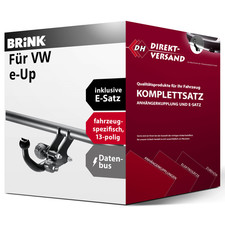Für VW e-Up (Brink) Anhängerkupplung abnehmbar + E-Satz 13pol spezifisch neu