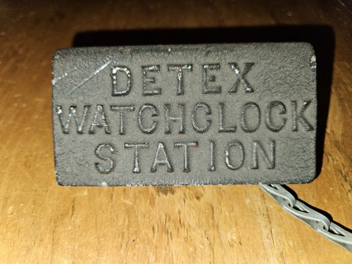 Stazione orologio DETEX originale vintage con chiave Watchmans Security Station - Foto 2 di 4