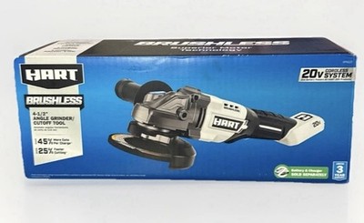 HART 20V Brushless 4-1/2  Cordless Angle Grinder /Cutoff Tool (HPAG25) TOOL ONLY