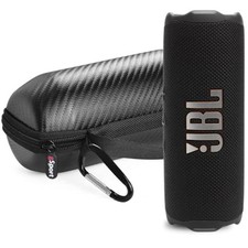 JBL Flip 7 Waterproof Portable Speaker Bundle with gSport Carbon Fiber Case