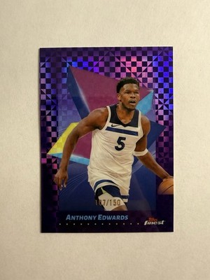 Anthony Edwards #60 - 2024-25 Topps Finest Purple X-Fractor /150