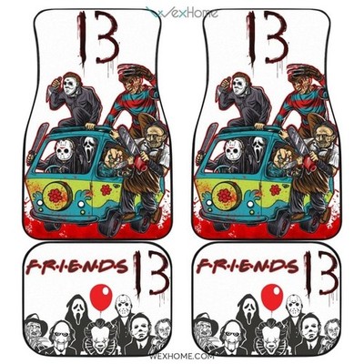Horror Movie Car Floor Mats The Villains Friends Reunion Auto Interior Gift