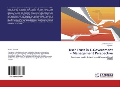 User Trust in E-Government - Management Perspective Ahmad Jawwad