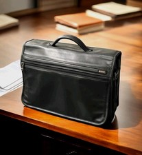 TUMI Deluxe Soft Leather Expandable Briefcase...