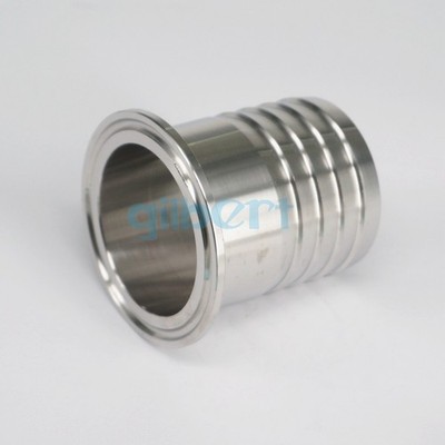 51mm Barbed-2'' Tri Clamp Ferrule 304 Stainless Sanitary Tri-Clover Hose Fitting 