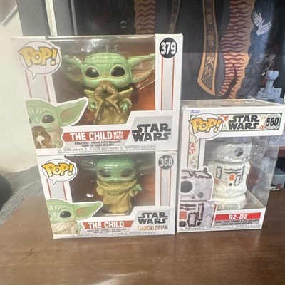 Funko Pop! Vinyl Star Wars Mandalorian The Child #368 #379 & R2-D2 #560