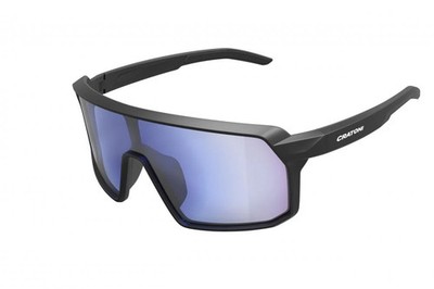 Cratoni Sonnenbrille Skyvision photochro sw matt , Glas klar, blau verspiegel...