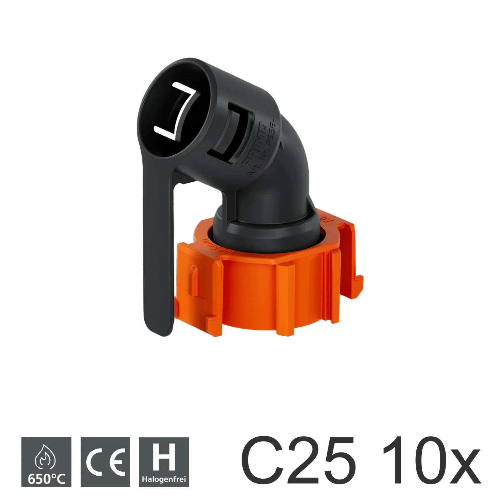 PRIMO Elektroinstallation Wand- und Deckenkrümmer C25 P956-25-NK 50 Stück - Bild 2
