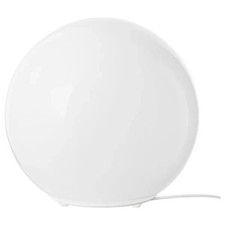 Modern White Glass Globe Table Lamp Soft Ambient Light IKEA FADO Design