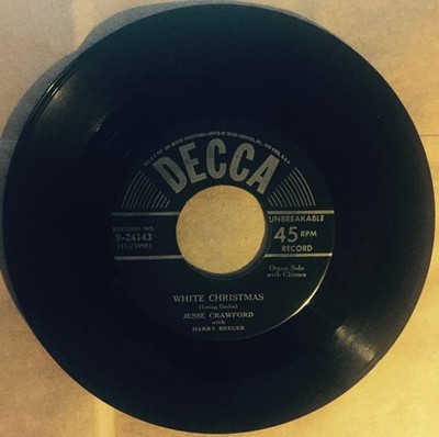 Jesse Crawford With Harry Breuer, White Christmas / Joy to the World, (7''), VG+,
