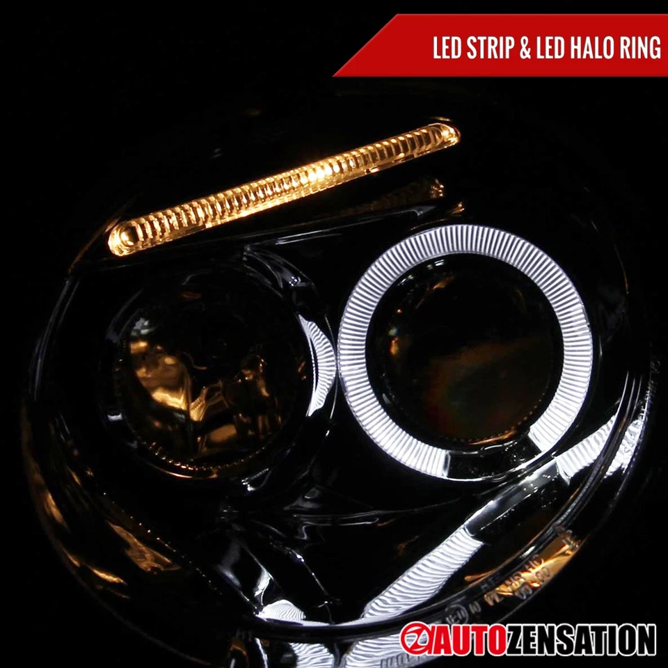 Fits 1998-2005 VW Volkswagen Beetle LED Halo Projector Headlights Left+Right Foto 4 de 4