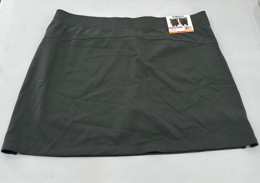 32 Degrees Cool Women's Soft 4-Way Stretch Comfort Skort, Green, Size XXL