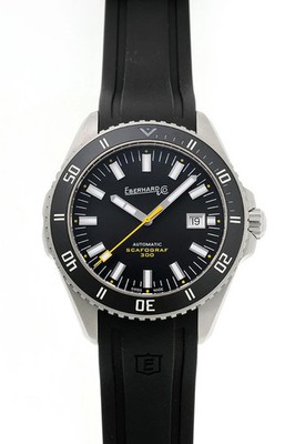 EBERHARD Scafograph 300 41034.01 Black Dial Automatic Men's Watch Unused