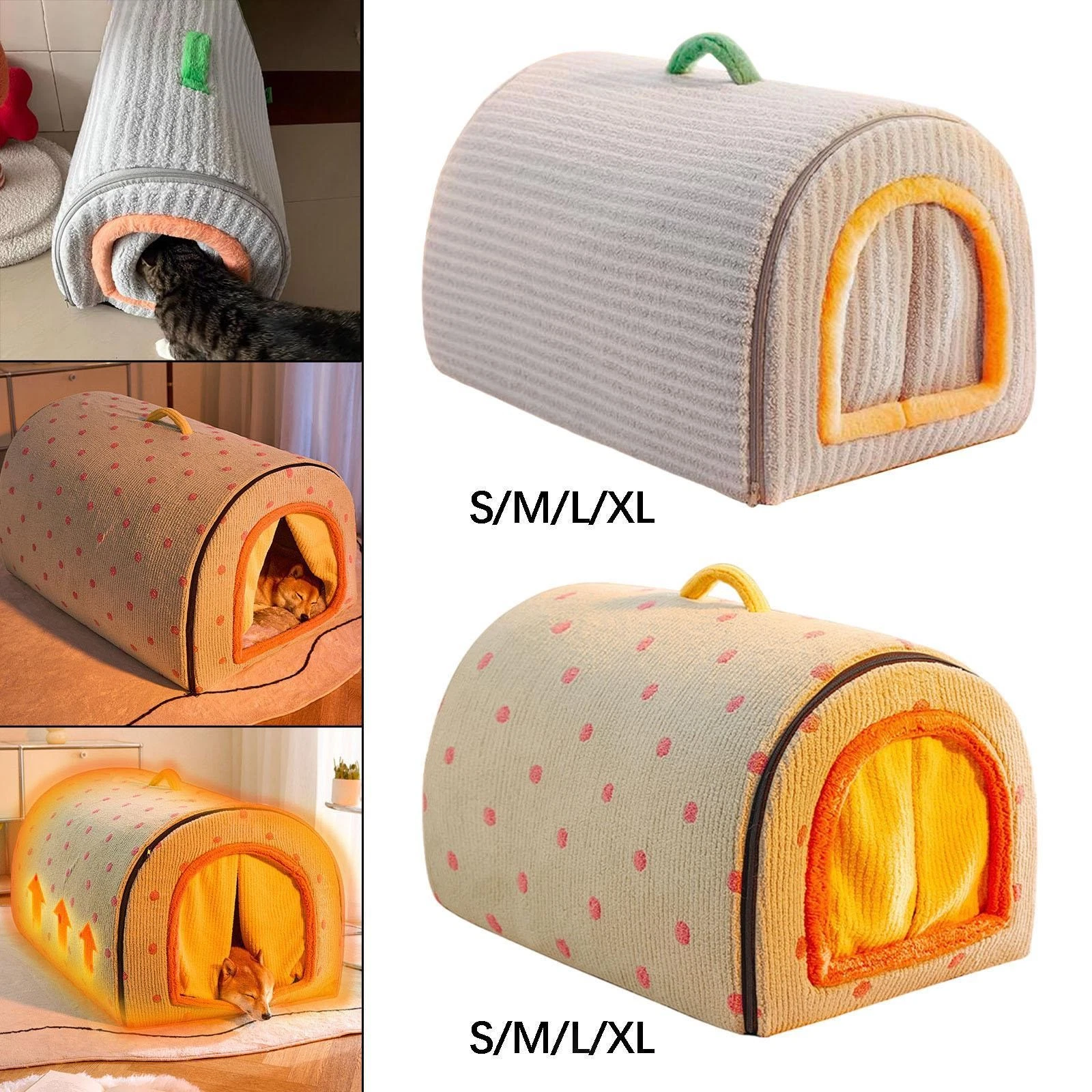 Cat Cave Bed Pet Tent Dog House for Small Medium Dogs Kitty Kitten Courtyard