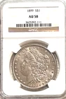 1899 P Morgan  NGC graded, AU58, very nice, free shipping