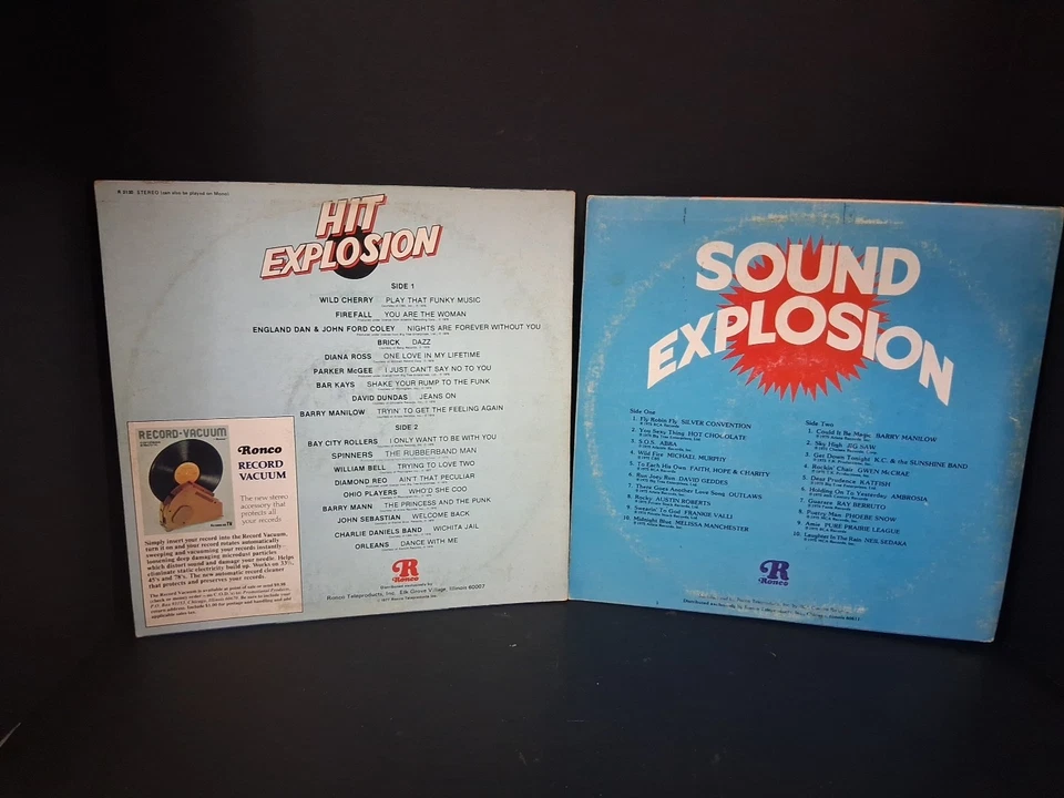 1976 Ronco Records Sound Explosion &1988 Hit Explosion By Original Artists Vinyl - Image 2 of 4