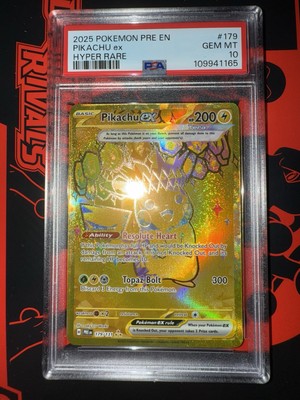 Pokemon TCG Prismatic English Gold Pikachu Hyper Rare #179