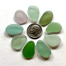 Surf Tumbled Sea Glass   Jewelry Quality   9 Medium Pieces Naturally Recycled