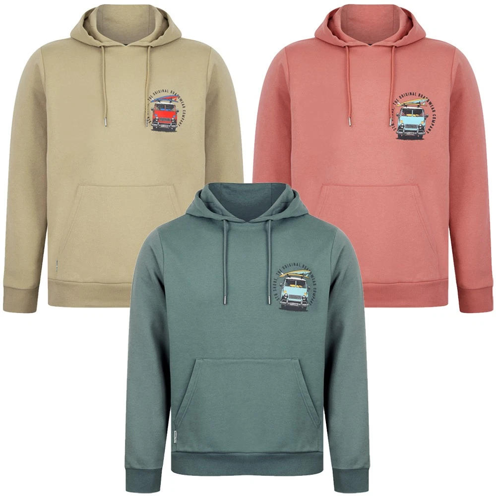 Men's Hooded Top Sweater Pullover Retro Vintage Surf Print Hoodie Hoody Jumper