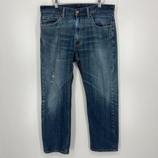 Levis 505 Regular Fit Mens Jeans 36x30 Medium Wash Blue Straight Leg 00505-0059