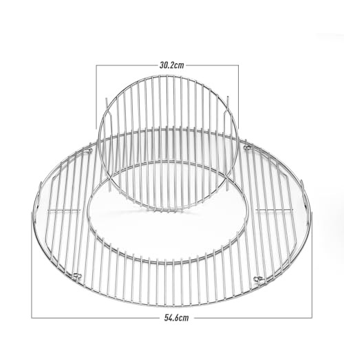 Replacement Hinged Cooking Grate for Weber 22.5 Inch Kettle Performer Master-Tou